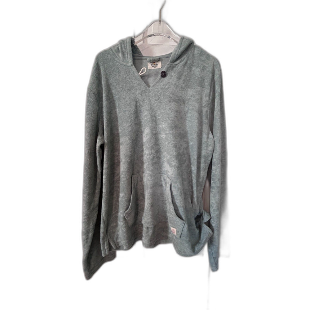 Men's Marine Layer Terry Cloth Hoodie with Pockets - Size S
